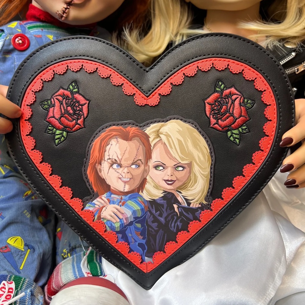 Loungefly "Chucky and Tiffany" Convertible Heart Mini Backpack - exclusive